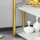 thumbnail image 3 of Mesa de centro 3 niveles decorativa ovalada color Blanco, 3 of 3