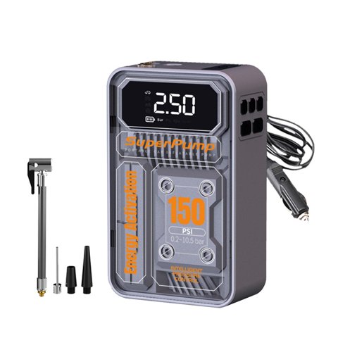 Magideal - Bomba De Neumáticos Bomba De Aire Para Automóvil 3 Boquillas De Aire Lámpara Led Estable Vehículos Portátiles De Inflado Rápido Bomba Inflable Inflado