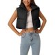 thumbnail image 1 of Chaleco Acolchado para Mujer INSPIRE CHIC Cuello Alto Ligero Cremallera Chaqueta Recortada Chaleco Puffer M Negro, 1 of 6