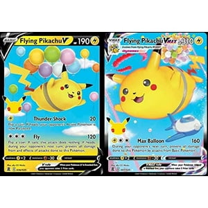 Lote De Cartas Pokémon Flying Pikachu V Y Vmax Para Celebrar Las Celebraciones