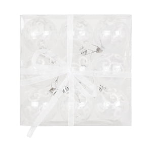 Bothyi - 9 Uds Adornos De Bolas De Navidad Colgantes Para Manualidades Para Año Nuevo Restaurante Halloween Blanco