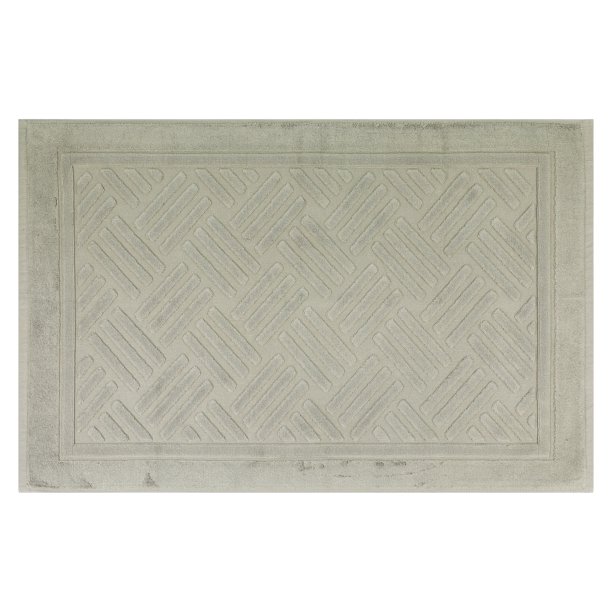 REGALWOVEN Alfombra de Baño de Algodón, Alfombra de Piso Absorbente de Lujo para Toallas de Baño de Hotel Spa Ducha Verde 16" x 24"