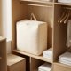 thumbnail image 2 of Paquete de 1 bolsas de almacenamiento plegables para ropa - Ideal para organizar dormitorio, ropa y edredón con asas convenientes Beige 15.7*7.1*11.8in, 2 of 6