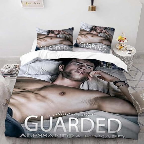 Just a Little Protected Three-Piece Printed Duvet Cover Set Themed Bedding Set with Duvet Cover and Pillowcases Soft and Comfortable for All Seasons