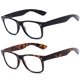 thumbnail image 1 of Gafas de lectura VeryHobby +1.00 pack de 2 unidades negro mate/marrón tortuga, 1 of 5