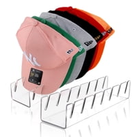 Xusx111 - Soporte De Sombrero Para Gorras De Béisbol, 2 Paquetes No Instalar Organizador De Sombrero De Acrílico Para 7 Gorras De Béisbol Organizador De Almacenamiento, Portasombreros De Sombrero Y Or