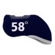 thumbnail image 2 of protector de la cubierta de la cabeza del headcover del hierro del putter del hierro del club de golf 58 grados azul marino, 2 of 5