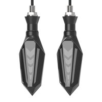 Ioensy - 2 Piezas Indicadores De Motocicleta Luces De Señal De Giro Bombillas Led 12V Rojo Súper Brillante