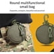 thumbnail image 5 of Bolsa táctica redonda, pequeña bolsa Molle con gancho de resina, riñonera, monedero pequeño, bolsa militar para camping, senderismo, viajes y uso diario., 5 of 7