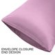 thumbnail image 5 of PiccoCasa Fundas de Almohada de Satén de Lujo Juego de Fundas de Almohada de Seda de 2, King Malva, 5 of 7