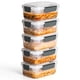 thumbnail image 1 of Contenedores de almacenamiento de alimentos YORY, paquete de 5 tazas de plástico con tapas, 1 of 7