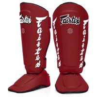 Espinilleras Fairtex Sp7 Muay Thai Para Hombres, Mujeres Y Niños, Color Rojo