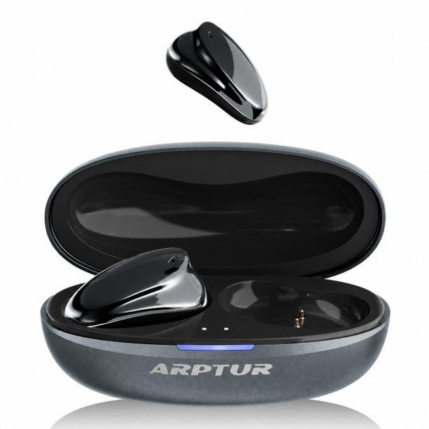 ARPTUR Audífono Recargable Bluetooth con Cancelación de Ruido IA, 5 Modos de Escucha, Auxiliar Auditivo OTC sin Receta para Adultos Mayores, Negro