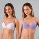 thumbnail image 1 of Pack 2X Sosten Balconet Push Up Micro Flores Mujer 25554-242, 1 of 6