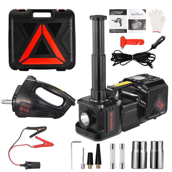 Kit de elevador hidráulico para coche eléctrico de 5 toneladas y 12 V con inflador