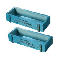 Ioensy - Macetero Rectangular De Madera Para Decoración Del Hogar, Caja De Madera Para Jardín, Interior Y Exterior