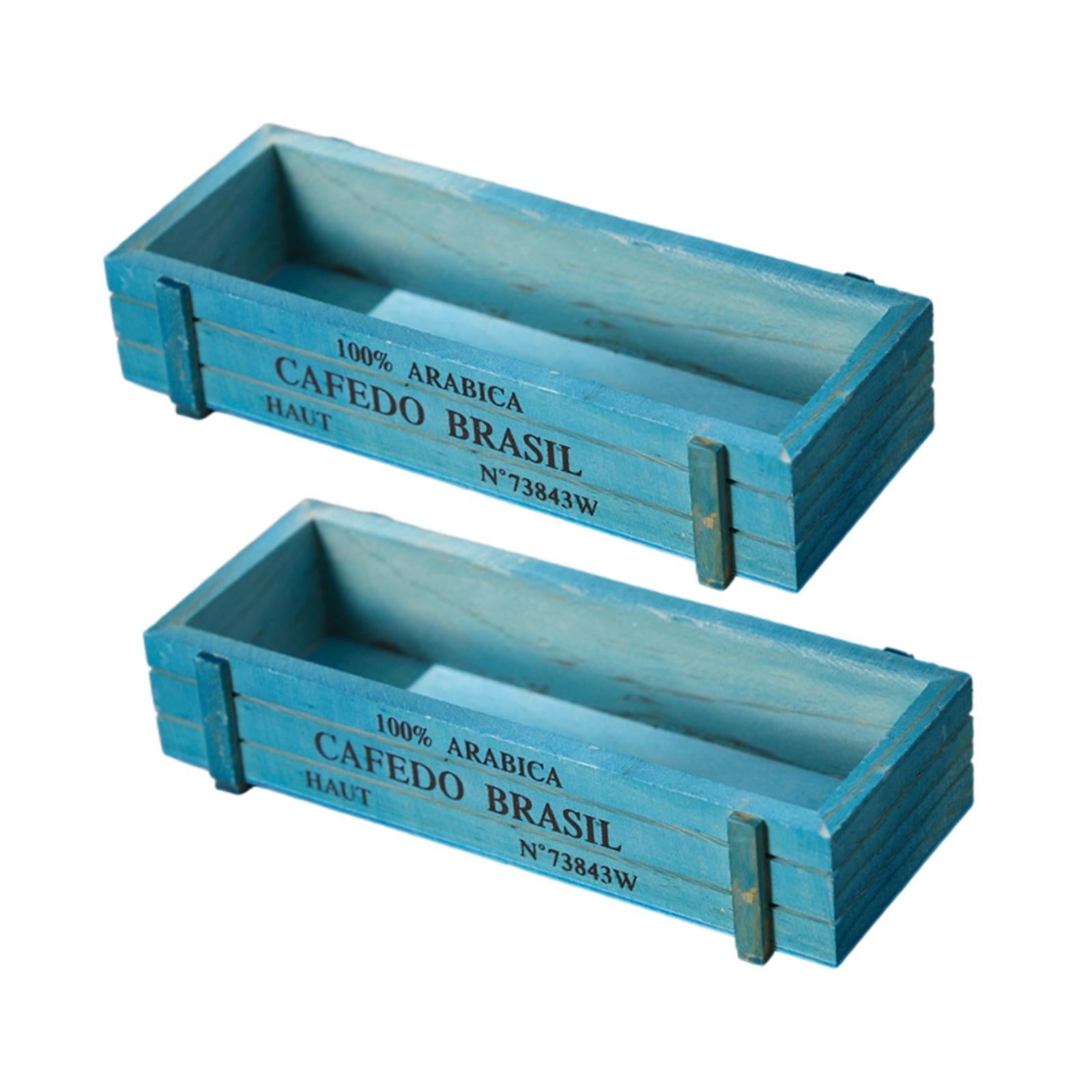 Ioensy - Macetero Rectangular De Madera Para Decoración Del Hogar, Caja De Madera Para Jardín, Interior Y Exterior