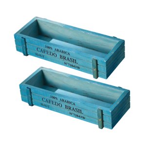 Ioensy - Macetero Rectangular De Madera Para Decoración Del Hogar, Caja De Madera Para Jardín, Interior Y Exterior