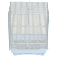 Cage Yml A1124Mwht Con Parte Superior Plana Para Periquitos Pequeños, 28 X 22 X 35 Cm