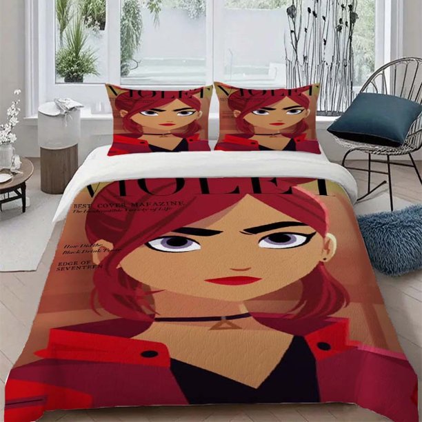 3pcs Carmen Sandiego Magazine Fashion Cover Theme Print Three Piece Bedding Set Soft Duvet Cover And Two Pillowcases