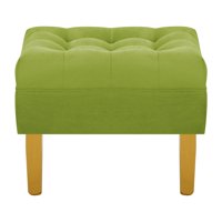 Bodevir - Pouf Wood 1C Felpa 01 Pistacho
