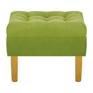 Bodevir - Pouf Wood 1C Felpa 01 Pistacho