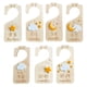 thumbnail image 3 of 7 piezas de organizadores de ropa de bebé, divisores de suspensión, duraderos, de madera, para decoración de guardería, organizador de tela, divisor , amarillo blanco, 3 of 5