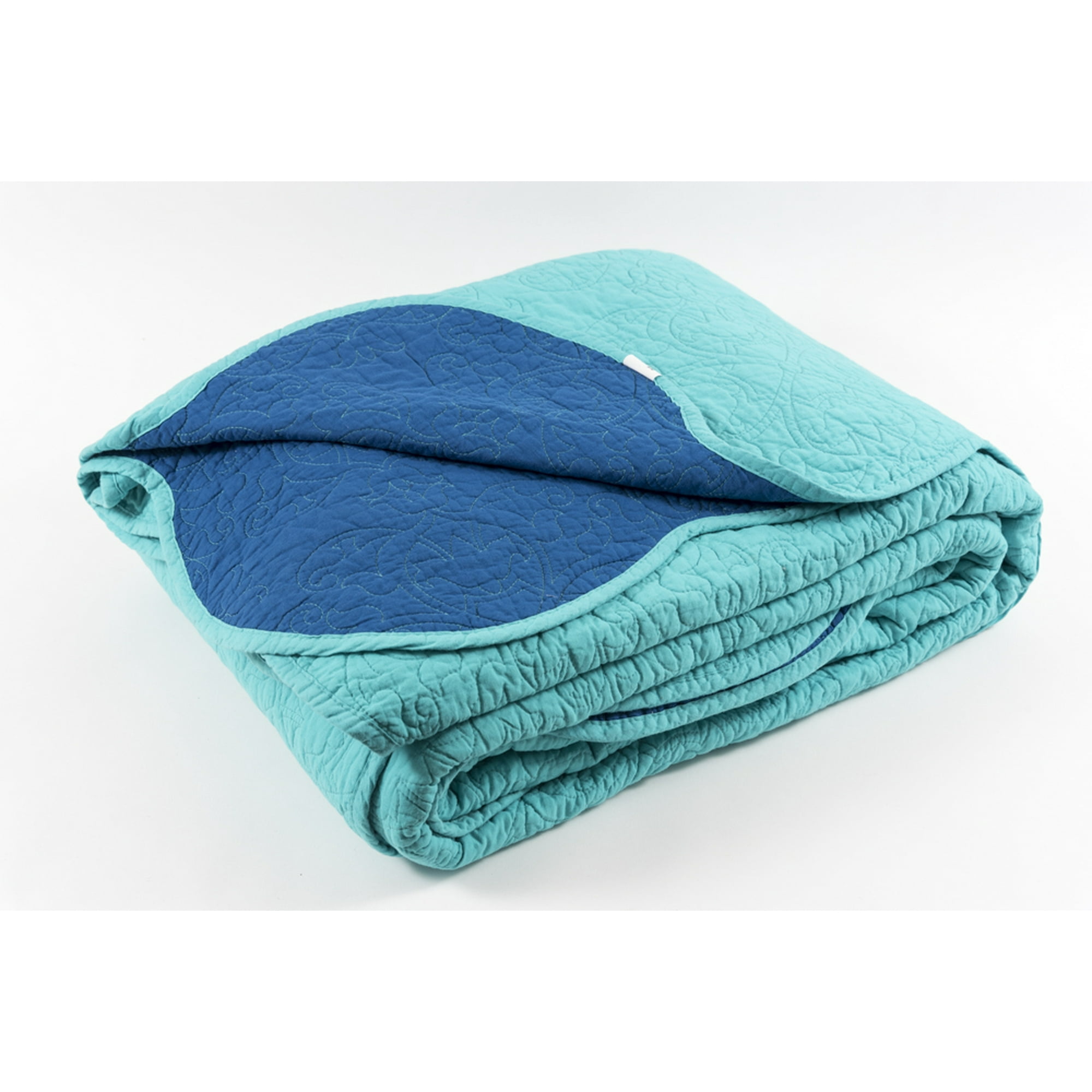 El Castillo - Quilt 100% Algodón Calipso Azul King