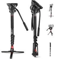 Monopié Neewer Gm76 Profesional 179 Cm Con Cabezal Fluido