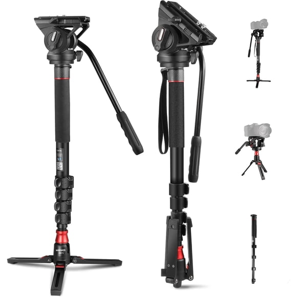 Monopié Neewer GM76 Profesional 179 cm con Cabezal Fluido