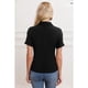 thumbnail image 4 of Blusa Mujer Manga Corta Elasticada Lisa Botones Formal 0057, 4 of 4