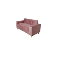 Diseños Valestrini - Sofa Dos Cuerpos Felpa Rosa
