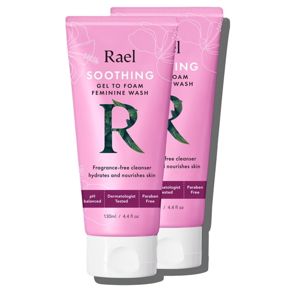 Gel calmante para espuma Feminine Wash Rael, pH equilibrado, 130 ml x 2