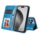 thumbnail image 5 of Funda tipo cartera FOXDOCK para iPhone 16 Pro Max , diseño girasol en relieve, cuero PU, cierre magnético, soporte y tarjetero, 5 of 5
