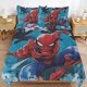 thumbnail image 2 of Spider-Man and Friends 3 Piece Sets Full/Queen Size - Reversible Microfiber Quilts with 2 Shams Soft Lightweight Bedspread Coverlet Comforter for All Season Bed Sheets, 2 of 5