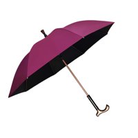 Magideal - Bastones Paraguas Secado Rápido Marco Resistente Sol Rojo