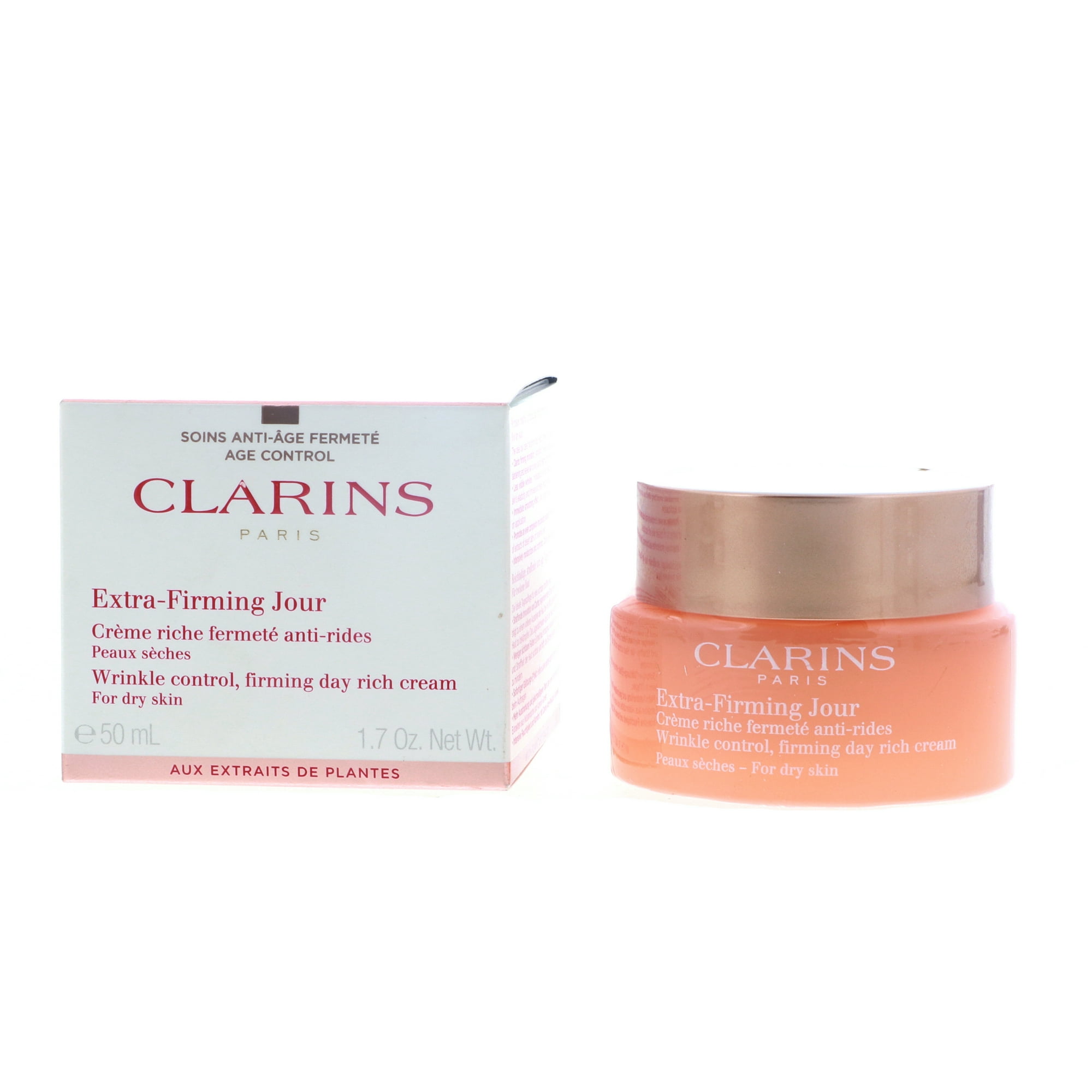 Clarins Crema De Día Extra Reafirmante Para Piel Seca, 1,7 Oz