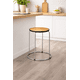 thumbnail image 1 of Piso Taburete Circular con Asiento de Madera y Estructura Cromada, 1 of 2