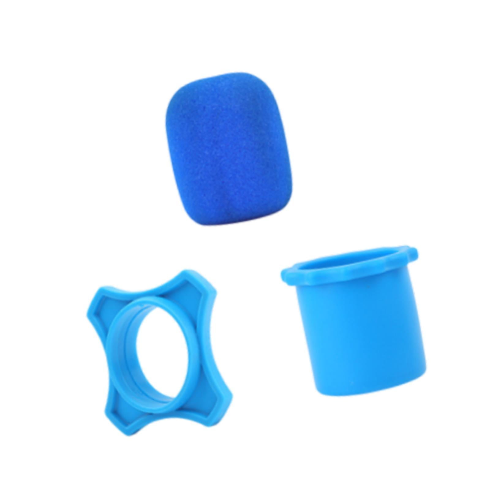 Magideal - Cubierta De Esponja De Anillo Antideslizante Accesorios De Micrófonos De La Esponja De La Varilla Inferior Cubierta De Parabrisas De Micrófono Para El Azul
