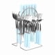 thumbnail image 1 of XmhyTop Juego de Cubiertos de Plata Azul 24 Piezas Flatware Set de Acero Inoxidable, Ideal para Familias y Eventos, 1 of 5