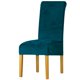 thumbnail image 1 of Xiao Hua Funda de terciopelo para silla - 2 piezas, talla única, elástica, para sillas, de tela de terciopelo, para restaurantes, lavable a máquina, funda protectora para muebles, verde oscuro., 1 of 3