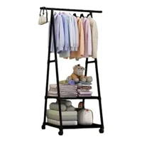 Genérico - Perchero Colgador Ropa Ruedas Estante Triangular 55X42X160Cm