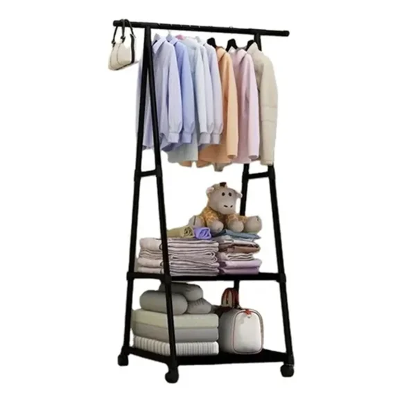 Perchero Colgador Ropa Ruedas Estante Triangular 55x42x160cm