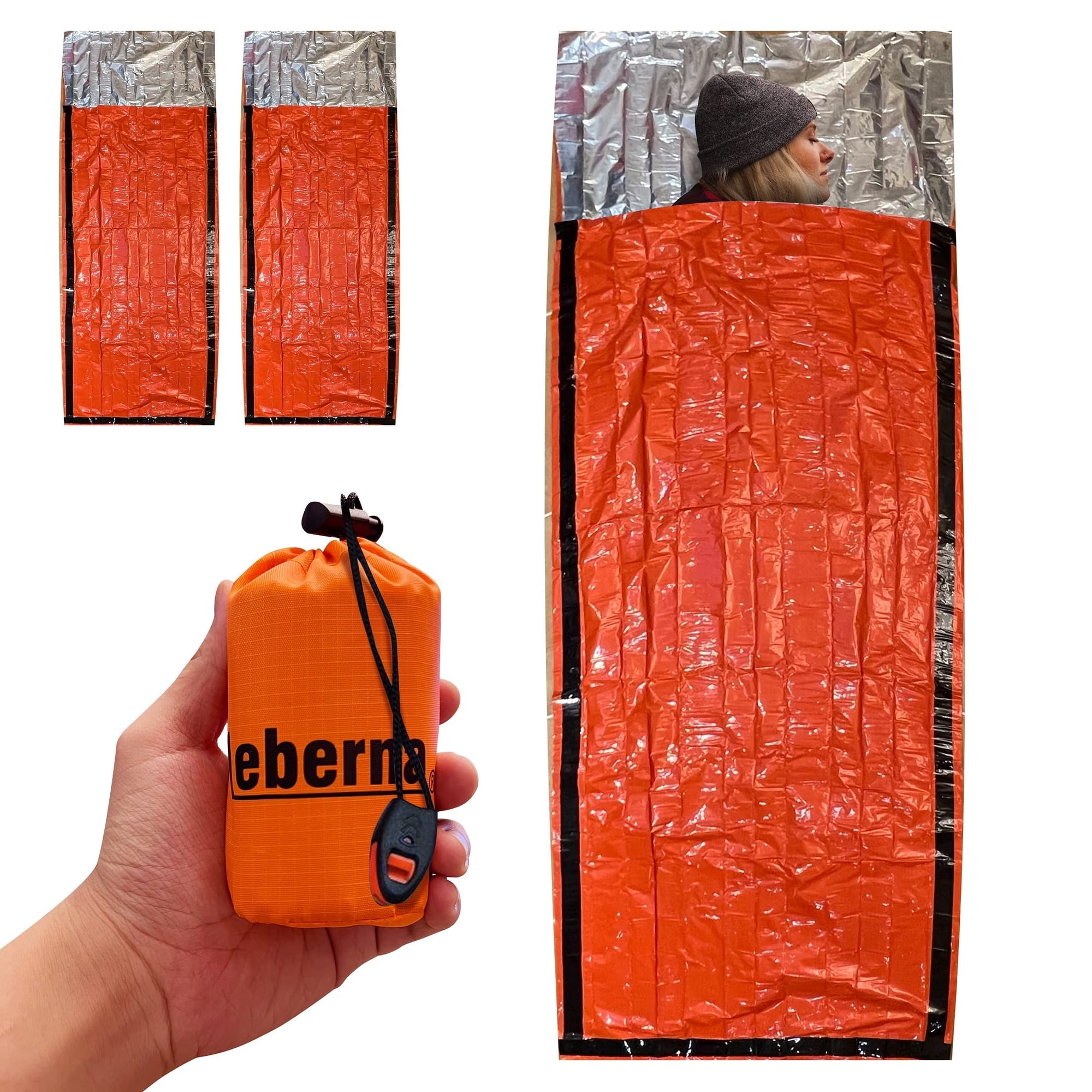 Saco De Dormir De Supervivencia De Emergencia Leberna Thermal, Paquete De 2