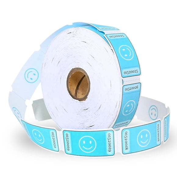 Rollo de 1000 Boletos de Rifa LLIKED 2,5 cm x 5 cm Azul
