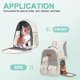 thumbnail image 5 of Mochila Transportadora para Gatos Uxcell, Mochila de Viaje para Mascotas con Malla Ventilada Plegable para Gatos o Perros Pequeños Cachorros, para Senderismo / Camping / Viajes (Blanco, 12"x9"x16), 5 of 7
