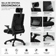 thumbnail image 2 of Silla Oficina Escritorio Ejecutiva Asiento De Memoria Cuello Negro, 2 of 8