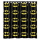 thumbnail image 1 of Cortina de ducha con el logotipo de Batman, superhéroe, con ganchos, tamaño 66 x 72 pulgadas, 1 of 3