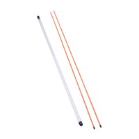 Ioensy - 2 Palos De Alineación De Golf Con Tubo De Almacenamiento Para Práctica De Swing, Accesorio De Golf, 100 Cm, Amarillo
