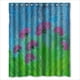 thumbnail image 1 of Cortina de ducha abstracta floral, juego de cortina de baño con ganchos, tamaño 60 x 72 pulgadas, 1 of 3